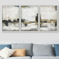 thumbnail image 1 of PixonSign Framed Canvas Print Wall Art Set Dark Pastel Grunge Paint Strokes Abstract Shapes Illustration Modern Art Decorative Nordic Minimal Zen - 24"x36"x3 White, 1 of 5