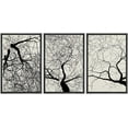 thumbnail image 1 of PixonSign Framed Canvas Print Wall Art Set Duotone Dark Forest Tree Branch Landscape Abstract Shapes Illustrations Modern Art Boho Decorative for Living Room, Bedroom, Office - 24"x36"x3 BLACK, 1 of 5