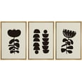 thumbnail image 1 of PixonSign Framed Canvas Print Wall Art Set Duotone Dark Geometric Minimal Plant Collage Abstract Shapes Illustrations Modern Art Boho Decorative for Living Room, Bedroom, Office - 16"x24"x3 NATURAL, 1 of 5
