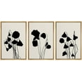 thumbnail image 1 of PixonSign Framed Canvas Print Wall Art Set Duotone Tulip Flower Garden Plant Collage Abstract Shapes Illustrations Modern Art Boho Decorative for Living Room, Bedroom, Office - 24"x36"x3 NATURAL, 1 of 5