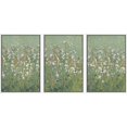 thumbnail image 1 of PixonSign Framed Canvas Print Wall Art Set Emerald Green Monet White Flower Field Nature Wilderness Illustrations Modern Art Decorative Floral Botanical Minimal Calm for Bedroom - 24"x36"x3 White, 1 of 5