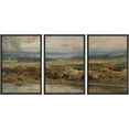 thumbnail image 1 of PixonSign Framed Canvas Print Wall Art Set European Forest Country Farmhouse Landscape Nature Wilderness Illustrations Modern Art Decorative Rustic Relax/Calm Colorful for Bedroom - 24"x36"x3 Black, 1 of 5