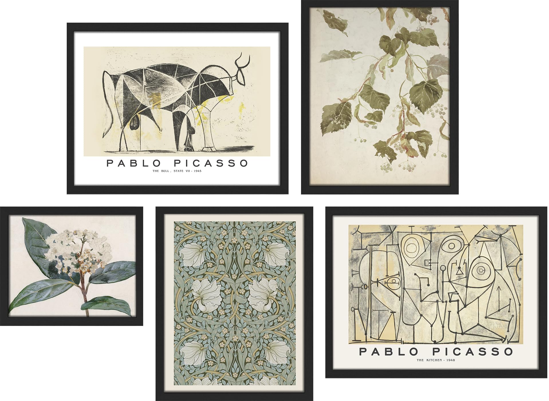 PixonSign Framed Canvas Print Wall Art Set - Famous Painting Poster ...