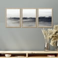 thumbnail image 1 of PixonSign Framed Canvas Print Wall Art Set - Fog & Mist Over County Pine Tree Forest Landscape Art - Set of 3 Nature Wilderness Photography Wall Décor for Living Room - 12"x16" Natural, 1 of 5