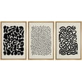 thumbnail image 1 of PixonSign Framed Canvas Print Wall Art Set Geometric Black Art Deco Vintage Pattern Abstract Shapes Illustrations Modern Art Minimalism Decorative for Living Room, Bedroom, Office - 16"x24"x3 NATURAL, 1 of 5