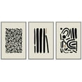 thumbnail image 1 of PixonSign Framed Canvas Print Wall Art Set Geometric Boho Stylish Polygon Variety Abstract Shapes Illustrations Modern Art Minimalism Decorative for Living Room, Bedroom, Office - 16"x24"x3 White, 1 of 5