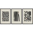 thumbnail image 1 of PixonSign Framed Canvas Print Wall Art Set Geometric Boho Stylish Polygon Variety Abstract Shapes Illustrations Modern Art Minimalism Decorative for Living Room, Bedroom, Office - 16"x24"x3 Black, 1 of 5