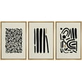 thumbnail image 1 of PixonSign Framed Canvas Print Wall Art Set Geometric Boho Stylish Polygon Variety Abstract Shapes Illustrations Modern Art Minimalism Decorative for Living Room, Bedroom, Office - 16"x24"x3 Natural, 1 of 5