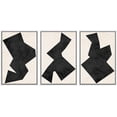 thumbnail image 1 of PixonSign Framed Canvas Print Wall Art Set Geometric Art Deco Black Polygon Variety Abstract Shapes Illustrations Modern Art Minimalism Decorative for Living Room, Bedroom, Office - 24"x36"x3 White, 1 of 5