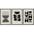 thumbnail image 1 of PixonSign Framed Canvas Print Wall Art Set Geometric Duotone Botanical Floral Figures Abstract Shapes Illustrations Modern Art Boho Decorative for Living Room - 24"x36"x3 BLACK, 1 of 5