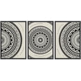 thumbnail image 1 of PixonSign Framed Canvas Print Wall Art Set Geometric Indian Mandala Polygon Pattern Abstract Shapes Illustrations Modern Art Minimalism Decorative for Living Room, Bedroom, Office - 24"x36"x3 Black, 1 of 5