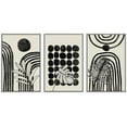 thumbnail image 1 of PixonSign Framed Canvas Print Wall Art Set Geometric Mid-Century Jungle Plant Collage Abstract Shapes Illustrations Modern Art Boho Decorative for Living Room, Bedroom, Office - 16"x24"x3 WHITE, 1 of 5