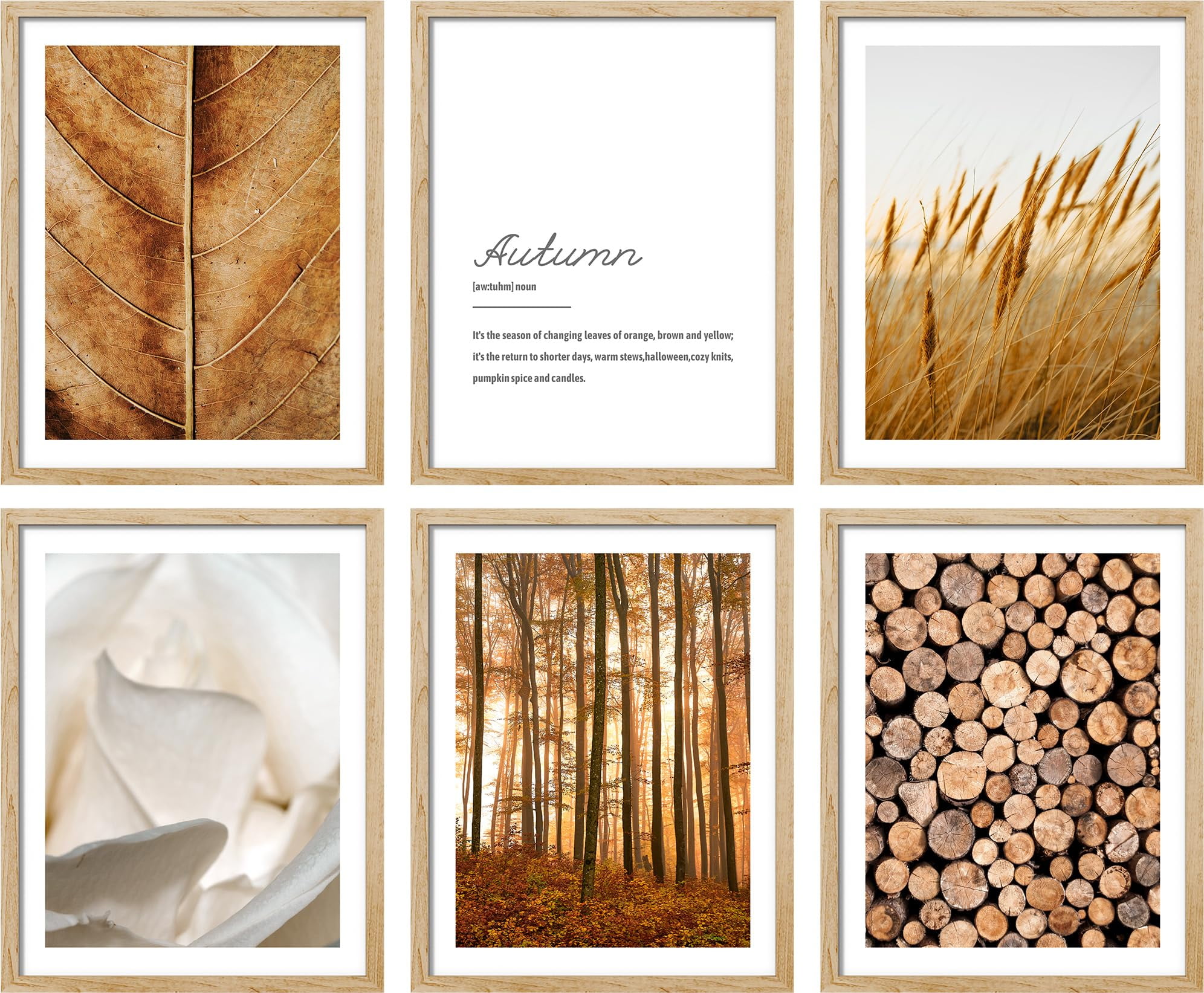 PixonSign Framed Canvas Print Wall Art Set - Golden Ears and Field ...