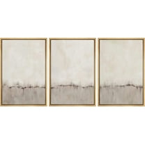 PixonSign Framed Canvas Print Wall Art Set Gray Pastel Watercolor Color Field Abstract Shapes Illustrations Modern Art Bohemian Nordic Relax/Calm - 16"x24"x3 Natural