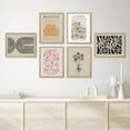 thumbnail image 1 of PixonSign Framed Canvas Print Wall Art Set - Henri Matisse Shape Flower Bouquet & Humanities Pattern Poster - Set of 6 Abstract Artwork Minimalism Cultural Art Wall Décor - 11"x14"x6 Natural, 1 of 5
