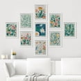 thumbnail image 1 of PixonSign Framed Canvas Print Wall Art Set - Market Abstract Floral Botanical Posters - Set of 9 Boho Pastel Nature Wildflowers Wall Décor for Living Room, Bedroom, Office - 12"x16" White, 1 of 5