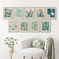 thumbnail image 1 of PixonSign Framed Canvas Print Wall Art Set - Market Abstract Floral Botanical Posters - Set of 9 Boho Pastel Nature Wildflowers Wall Décor for Living Room, Bedroom, Office - 12"x16" Natural, 1 of 5