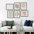 thumbnail image 1 of PixonSign Framed Canvas Print Wall Art Set - Matisse Bird & Wild Plant & Humanities Pattern - Set of 6 Abstract Geometric Modern Poster Cultural Art Wall Décor - 12"x16"x6 Black, 1 of 5