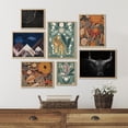 thumbnail image 1 of PixonSign Framed Canvas Print Wall Art Set - Mid-Century Mountain & Wildflowers Poster Modern Art - Gallery Set of 7 Minimal Nature Wilderness Landscape Digital Art Wall Décor for Home - Natural, 1 of 5