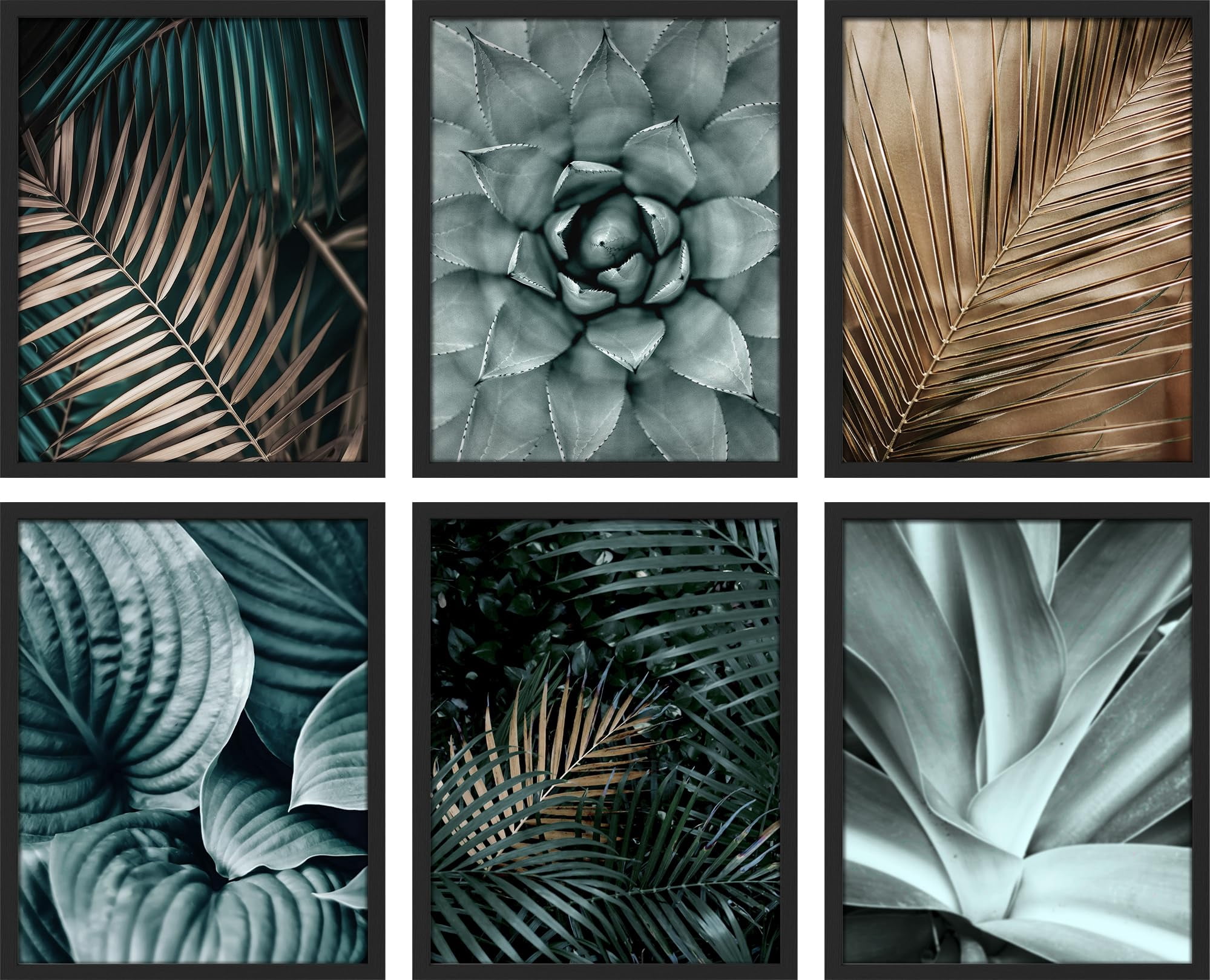 PixonSign Framed Canvas Print Wall Art Set - Multicolor Tropical Island ...