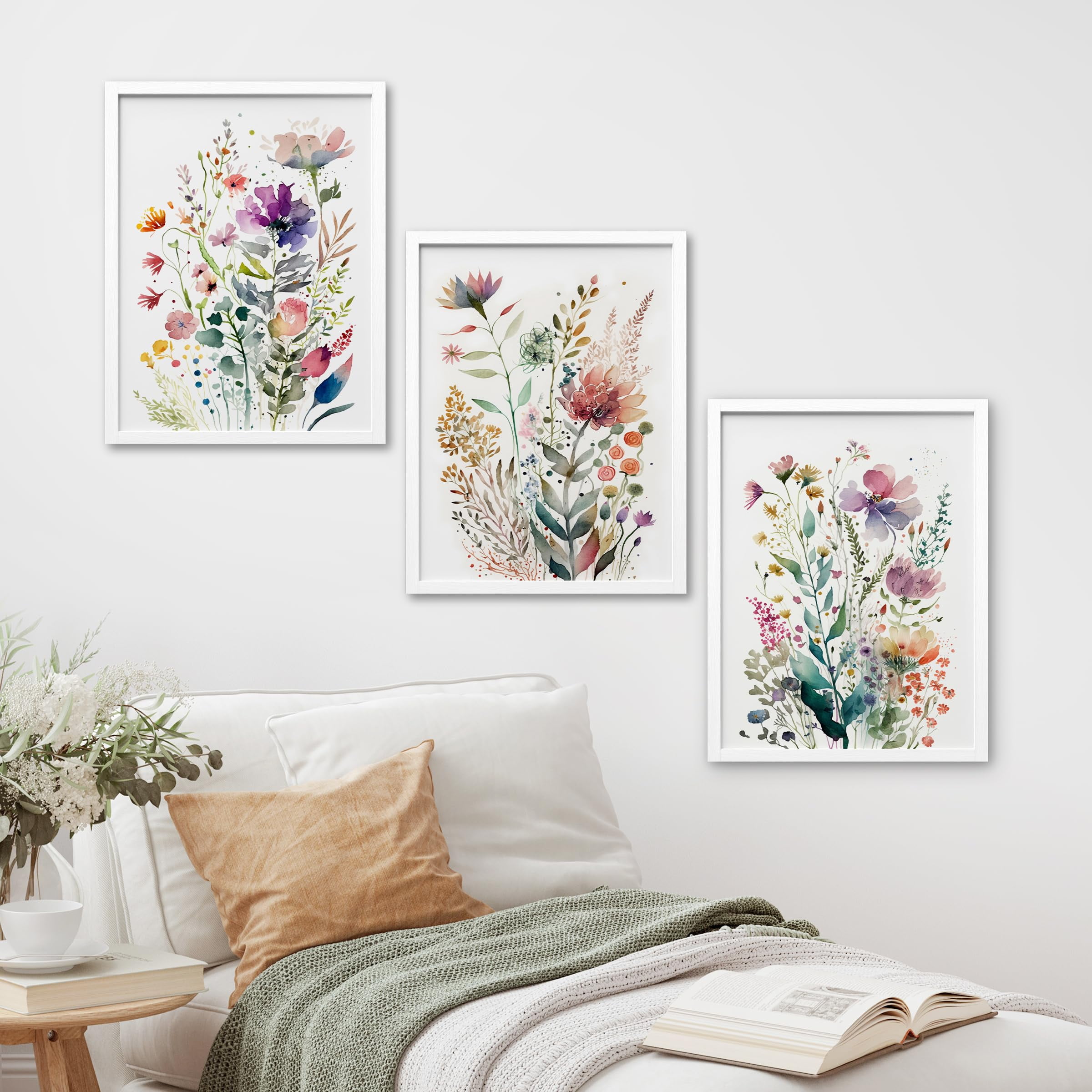PixonSign Framed Canvas Print Wall Art Set - Multicolor Vibrant ...