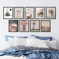 thumbnail image 1 of PixonSign Framed Canvas Print Wall Art Set - Pink Hued Architectural & Floral Landscape Posters - Set of 9 Travel Photography Art Boho Vintage Wall Décor for Home Decoration - 8"x10" Black, 1 of 5