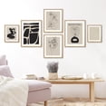 thumbnail image 1 of PixonSign Framed Canvas Print Wall Art Set - Polygon, Flower Woman, Monstera Black & Tan Poster Art - Collage Print Gallery Set of 6 Abstract Illustrations Wall Décor for Home - Natural, 1 of 5