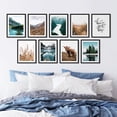 thumbnail image 1 of PixonSign Framed Canvas Print Wall Art Set - Rustic Mountain & Lake Poster Arts - Set of 9 Nature Wilderness Botanical & Animal Photography Wall Décor for Room Decoration - 12"x16" Black, 1 of 5