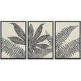 thumbnail image 1 of PixonSign Framed Canvas Print Wall Art Set Tropical Island Jungle Plant Sketches Nature Wilderness Illustrations Modern Art Minimalism Decorative for Living Room, Bedroom, Office - 16"x24"x3 Black, 1 of 5