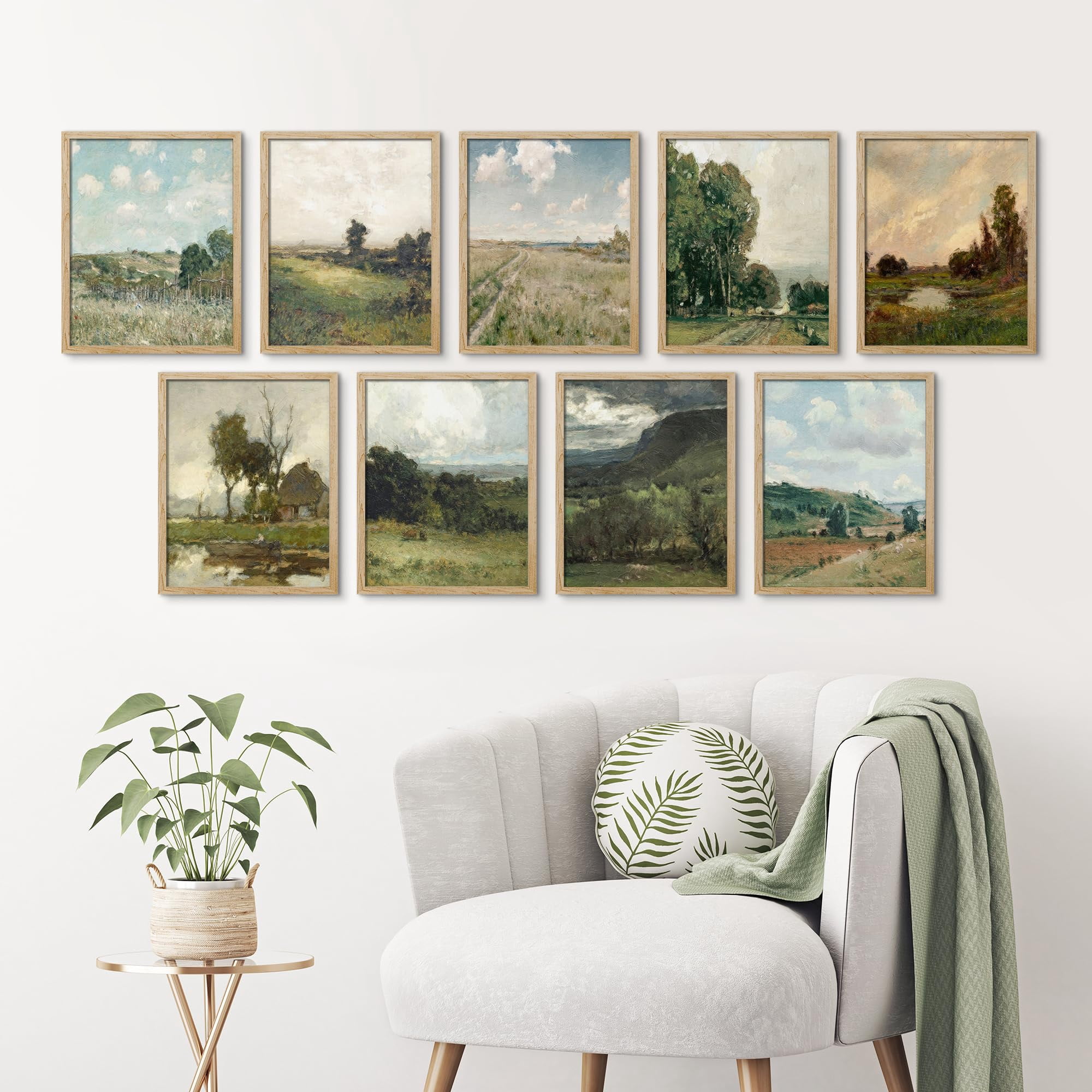 PixonSign Framed Canvas Print Wall Art Set - Vintage Nature Wilderness ...