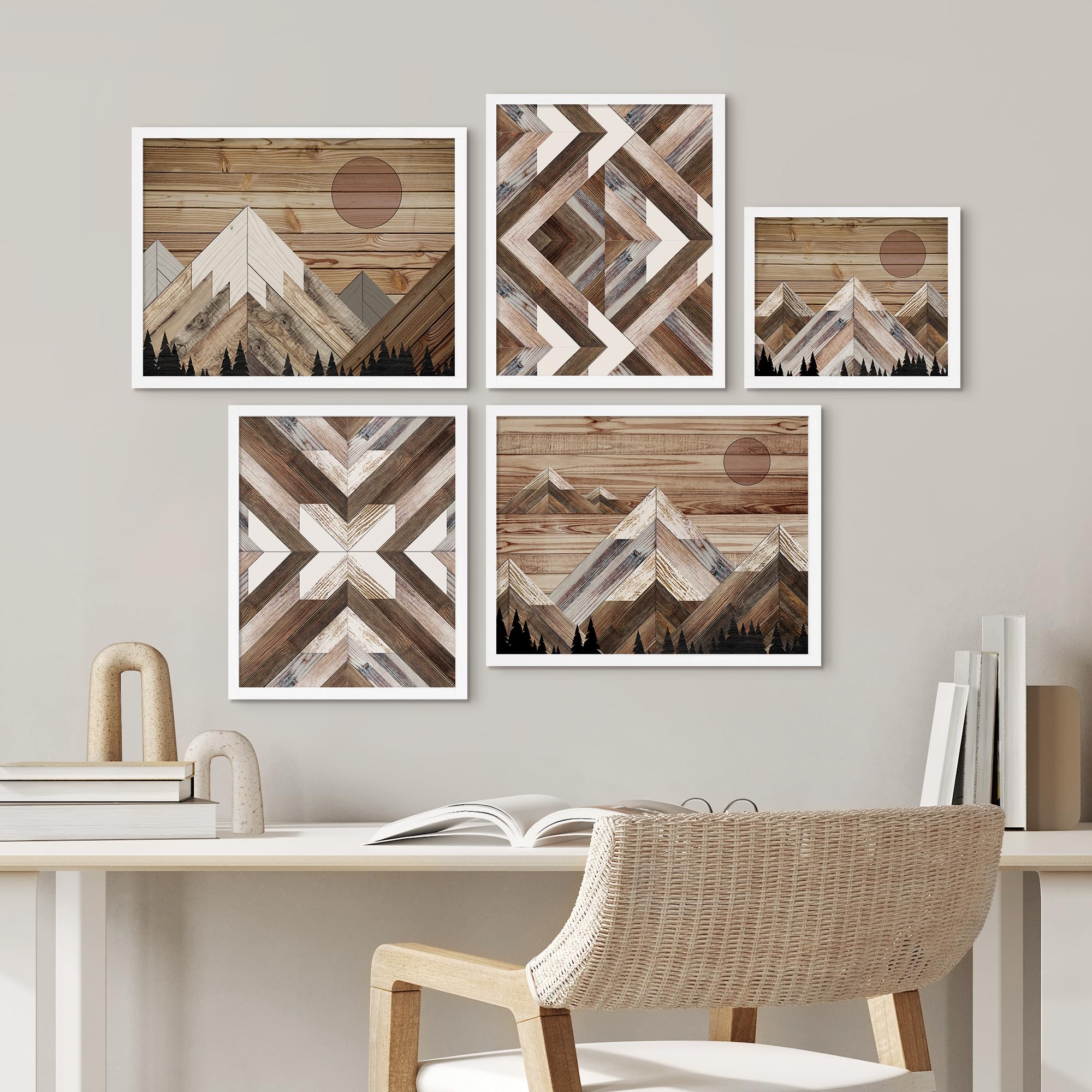 PixonSign Framed Canvas Print Wall Art Set - Western Decor Sun Shines ...