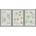 thumbnail image 1 of PixonSign Framed Canvas Print Wall Art Set William Morris Flower Market Exhibition Poster Nature Wilderness Illustrations Modern Art Decorative Floral Botanical Minimal for Bedroom - 24"x36"x3 Black, 1 of 5