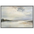 thumbnail image 1 of PixonSign Framed Canvas Print Wall Art Storm Cloud Lake Reflection Nature Wilderness Illustrations Fine Art Decorative Farmhouse/Country Relax/Calm/Cozy Multicolor Zen for Bedroom - 16"x24" White, 1 of 5