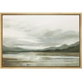 thumbnail image 1 of PixonSign Framed Canvas Print Wall Art Storm Cloud Mountain Range Lake Nature Wilderness Illustrations Fine Art Decorative Farmhouse/Country Relax/Calm/Cozy Multicolor Zen - 16"x24" Natural, 1 of 5