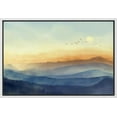 thumbnail image 1 of PixonSign Framed Canvas Print Wall Art Sunset Pastel Sky Gradient Nature Wilderness Illustrations Fine Art Decorative Farmhouse/Country Relax/Calm/Cozy Multicolor Zen for Bedroom - 24"x36" White, 1 of 5