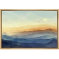 thumbnail image 1 of PixonSign Framed Canvas Print Wall Art Sunset Pastel Sky Gradient Nature Wilderness Illustrations Fine Art Decorative Farmhouse/Country Relax/Calm/Cozy Multicolor Zen for Bedroom - 16"x24" Natural, 1 of 5
