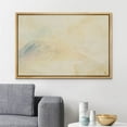thumbnail image 1 of PixonSign Framed Canvas Print Wall Art Tan Blue Abstract Pastel Landscape Nature Wilderness Illustrations Modern Art Decorative Minimal Rustic for Living Room, Bedroom, Office - 24"x36" Natural, 1 of 5