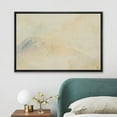 thumbnail image 1 of PixonSign Framed Canvas Print Wall Art Tan Blue Abstract Pastel Landscape Nature Wilderness Illustrations Modern Art Decorative Minimal Rustic for Living Room, Bedroom, Office - 24"x36" Black, 1 of 5