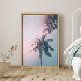 thumbnail image 1 of PixonSign Framed Canvas Print Wall Art Under View of Palm Trees Places Ocean Photography Modern Art Nautical Scenic Dramatic Multicolor Ultra for Living Room, Bedroom, Office - 24"x36" Natural, 1 of 5