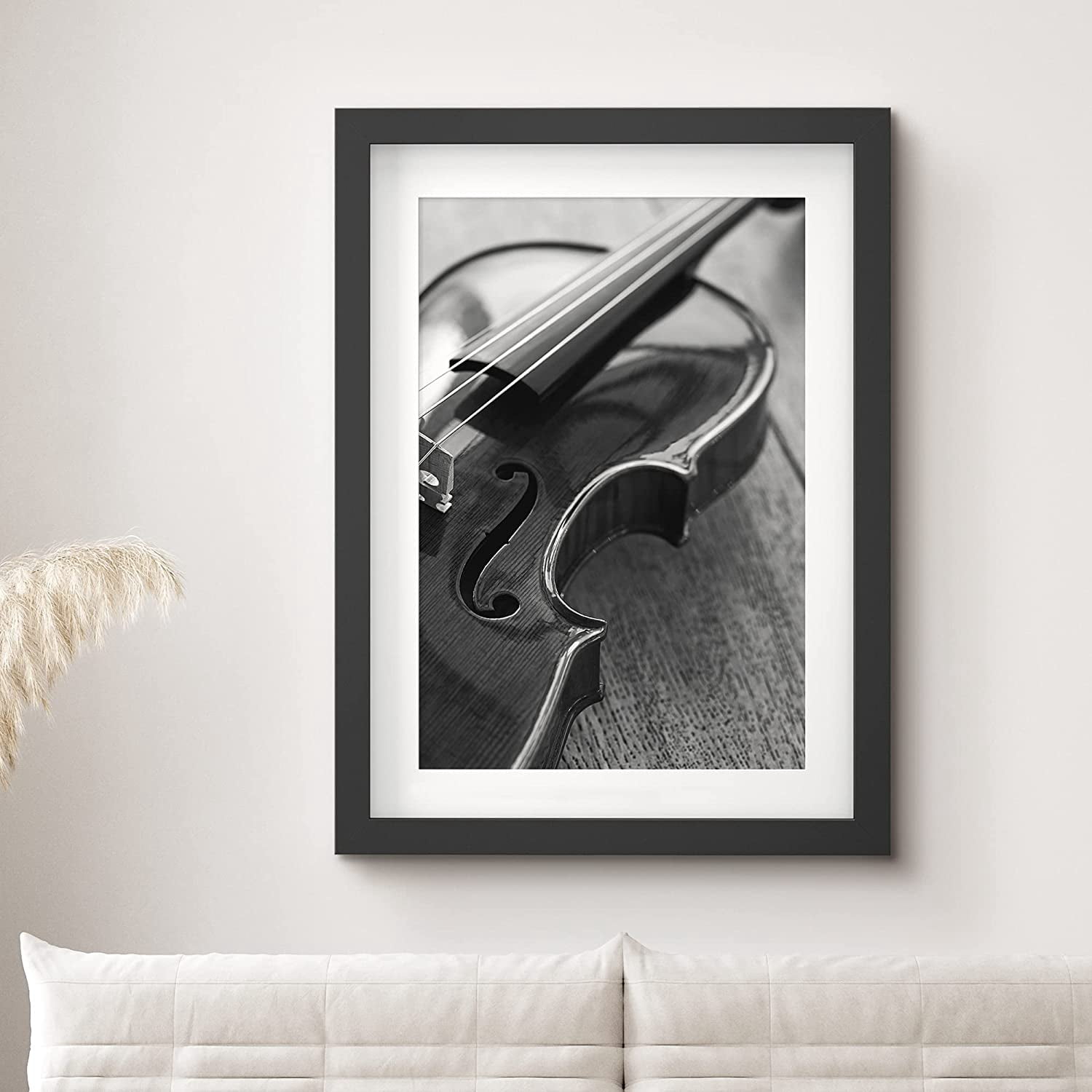 PixonSign Framed Canvas Print Wall Art Violin in Sunlight Music ...