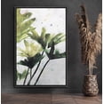 thumbnail image 1 of PixonSign Framed Canvas Print Wall Art Watercolor Tropical Leaves Nature Wilderness Illustrations Modern Art Contemporary Multicolor Pastel for Living Room, Bedroom, Office - 24x36 Black, 1 of 5