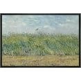 thumbnail image 1 of PixonSign Framed Canvas Print Wall Art Wheat Field With A Lark by Vincent Van Gogh Nature Wilderness Illustrations Modern Art Decorative Floral Botanical Minimal Fine Art - 16"x24" Black, 1 of 5