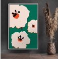 thumbnail image 1 of PixonSign Framed Canvas Print Wall Art White & Orange Flower Print Nature Wilderness Illustrations Modern Art Contemporary Colorful Multicolor for Living Room, Bedroom, Office - 16x24 White, 1 of 5