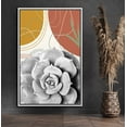 thumbnail image 1 of PixonSign Framed Canvas Print Wall Art White Rose Succulent by Circles Botanical Wilderness Mixed Media Modern Art Chic Colorful Multicolor Pastel for Living Room, Bedroom, Office - 24"x36" White, 1 of 5