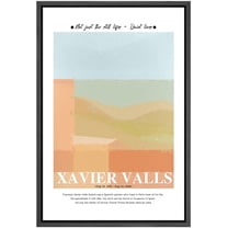 PixonSign Framed Canvas Print Wall Art Xavier Valls Geometric Still Life Landscape Classic Vintage Illustrations Fine Art Decorative Multicolor for Living Room, Bedroom, Office - 24"x36" BLACK