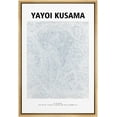 thumbnail image 1 of PixonSign Framed Canvas Print Wall Art Yayoi Kusama Pastel Blue Dot Landscape Abstract Shapes Illustration Fine Art Decorative Minimalist Relax/Calm for Living Room, Bedroom, Office - 16"x24" NATURAL, 1 of 5