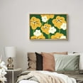 thumbnail image 1 of PixonSign Framed Canvas Print Wall Art Yellow Flowers with White Daisies Botanical Wilderness Illustrations Modern Art Chic Colorful Pastel for Living Room, Bedroom, Office - 16"x24" Natural, 1 of 5