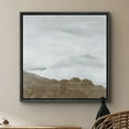 thumbnail image 1 of PixonSign Framed Canvas Wall Art Aerial View Cloudy Rocky Mountain Landscape Print Nature Wilderness Fine Art Farmhouse/Country Minimal Artwork for Living Room, Bedroom, Office - 24"x24" Black, 1 of 5