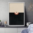 thumbnail image 1 of PixonSign Framed Canvas Wall Art Geometric Black Curve Color Blocks Red Semicircle Abstract Print Minimalism Contemporary Nordic Decoration for Living Room, Bedroom, Office - 16"x24" White, 1 of 5