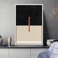 thumbnail image 1 of PixonSign Framed Canvas Wall Art Geometric Art Deco Red Black Color Block Abstract Print Minimalism Contemporary Nordic Calm Decoration for Living Room, Bedroom, Office - 24"x36" White, 1 of 5